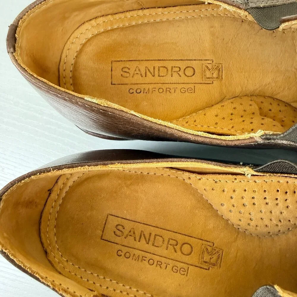 EUC Sandro Brown Leather Loafer - Picture 8 of 13